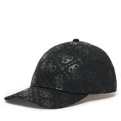 Czapka z daszkiem Guess. Czarne czapki z daszkiem Guess, z aplikacjami. Za 179.99 zł.