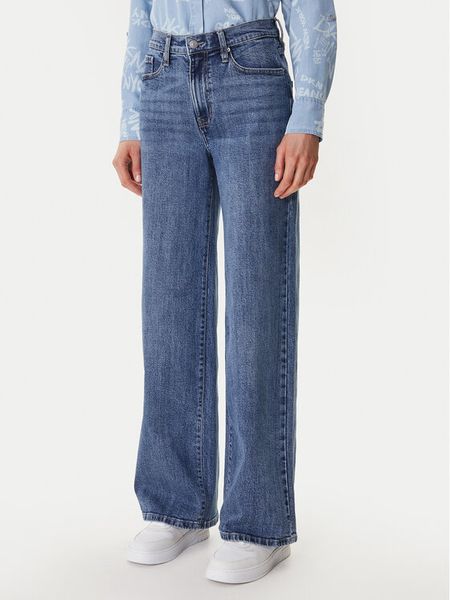 DKNY Jeansy DJ5M4076 Niebieski Wide Leg. Niebieskie jeansy DKNY, m, bez wzorów, z bawełny. Za 273.99 zł.