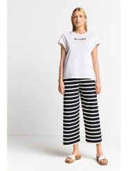 Rich & Royal Spodnie w kolorze biało-czarnym rozmiar: S. Białe spodnie materiałowe Rich & Royal, bez wzorów, z materiału. Za 149.66 zł.