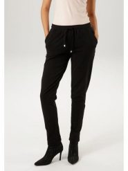 Aniston Spodnie w kolorze czarnym rozmiar: 38. Czarne spodnie materiałowe Aniston, bez wzorów, z bawełny. Za 82.99 zł.