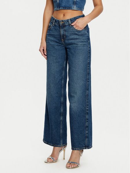 Guess Jeans Jeansy W5RA0Y D5M42 Granatowy Regular Fit. Niebieskie jeansy Guess Jeans, m, z aplikacjami, z bawełny. Za 269.99 zł.