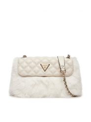 Guess Torebka HWQF93 52210 Écru. Torebki klasyczne Guess, z aplikacjami, ze skóry, bez dodatków. Za 359.99 zł.