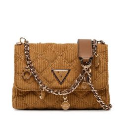 Torebka Guess. Brązowe kopertówki Guess, z aplikacjami, wizytowe, bez dodatków. Za 379.99 zł.