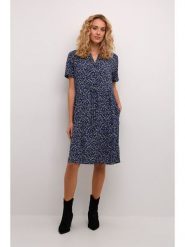Kaffe Sukienka w kolorze granatowym rozmiar: 34. Niebieskie sukienki Kaffe, na imprezę, s, bez wzorów, z wiskozy, klasyczne, bez kołnierzyka, bez ramiączek, midi. Za 91.99 zł.