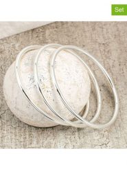 LA CHIQUITA Posrebrzane bransoletki (3 szt.) rozmiar: onesize. Szare bransoletki LA CHIQUITA, posrebrzane. Za 110.04 zł.