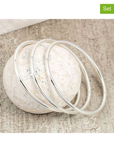 LA CHIQUITA Posrebrzane bransoletki (3 szt.) rozmiar: onesize. Szare bransoletki LA CHIQUITA, posrebrzane. Za 110.04 zł.