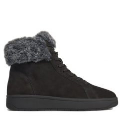 Botki Caprice. Czarne botki Caprice, bez wzorów, bez obcasa, na płaskiej podeszwie, bez zapięcia. Za 289.99 zł.