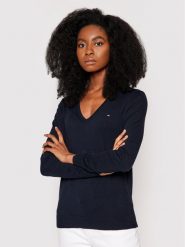 Tommy Hilfiger Sweter Heritage WW0WW25294 Granatowy Regular Fit. Niebieskie swetry Tommy Hilfiger, xxs, bez wzorów, z syntetyku, bez ramiączek. Za 249.99 zł.