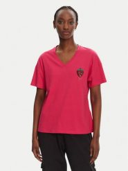 Liu Jo T-Shirt WA5366 JS904 Różowy Regular Fit. Czerwone t-shirty Liu Jo, xs, bez wzorów, z bawełny, bez kołnierzyka, bez ramiączek. Za 319.99 zł.