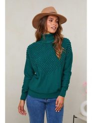 Soft Cashmere Golf w kolorze morskim rozmiar: 38/40. Niebieskie swetry Soft Cashmere, bez wzorów, klasyczne, bez ramiączek. Za 120.93 zł.