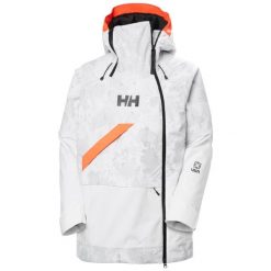 Damska kurtka narciarska z kapturem Helly Hansen Powchaser Asym. Szare kurtki narciarskie Helly Hansen, na zimę, bez wzorów, z kapturem, narciarskie. W wyprzedaży za 1,243.50 zł.