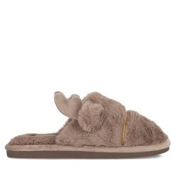 Kapcie Home & Relax. Brązowe kapcie Home & Relax, bez wzorów. Za 69.99 zł.