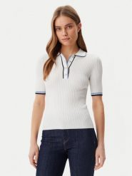 Guess Bluzka W5GR37 Z3L10 Biały Regular Fit. Białe bluzki Guess, l, z aplikacjami, z wiskozy, bez kołnierzyka, bez ramiączek. Za 379.99 zł.