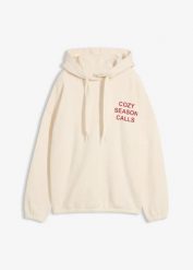 Bluza oversize z czystej bawełny. Brązowe bluzy bonprix, bez wzorów, z bawełny, z kapturem. Za 107.99 zł.