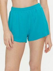 Calvin Klein Swimwear Szorty materiałowe KW0KW02441 Turkusowy Regular Fit. Niebieskie szorty Calvin Klein Swimwear, bez wzorów, z materiału. Za 219.99 zł.
