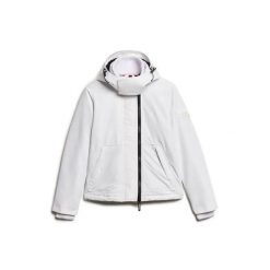 Damska wodoodporna kurtka z kapturem Superdry Mountain. Białe kurtki Superdry, l, z aplikacjami, z materiału, eleganckie, z kapturem. Za 498.90 zł.