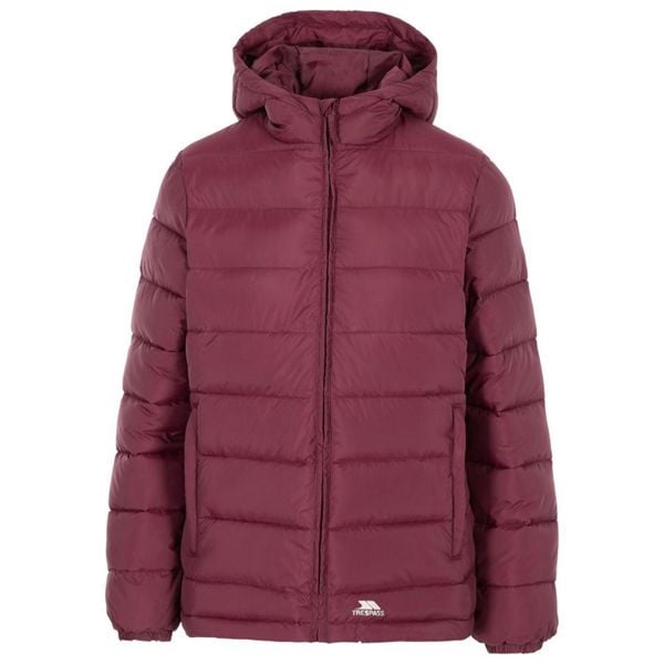 Elegancka Kurtka Damska. Fioletowe kurtki Trespass, l, bez wzorów, z materiału, eleganckie, z kapturem. Za 190.99 zł.