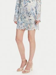 Guess Spódnica mini W5GD1T WHAD2 Niebieski Regular Fit. Niebieskie spódnice Guess, m, z aplikacjami, z syntetyku, mini. Za 379.99 zł.