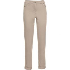 Spodnie ze stretchem chino, "enzyme washed" bonprix migdałowy beżowy. Chinosy marki bonprix. Za 109.99 zł.