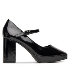 Czółenka DeeZee. Czarne czółenka DeeZee, bez wzorów, bez obcasa, bez zapięcia. Za 149.99 zł.