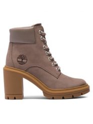 Timberland Trzewiki Allington Heights 6In TB0A5Y6Z9291 Beżowy. Brązowe botki Timberland, bez wzorów, z nubiku, bez obcasa, na słupku, bez zapięcia. Za 729.99 zł.