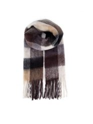 Jenny Fairy Szal 4W4-006-AW24 Brązowy. Brązowe szaliki i kominy Jenny Fairy, bez wzorów, z poliesteru. Za 59.99 zł.