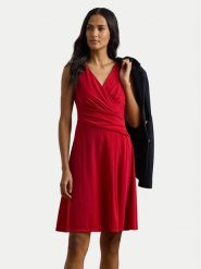 LAUREN RALPH LAUREN Sukienka koktajlowa 250865006023 Czerwony Regular Fit. Czerwone sukienki Lauren Ralph Lauren, bez wzorów, z syntetyku, wizytowe, bez kołnierzyka, bez ramiączek. Za 549.99 zł.