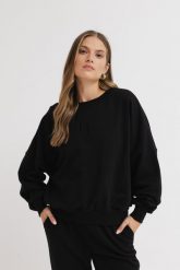LEKKA BLUZA JESS CZARNA One size - Flawless. Czarne bluzy Flawless, s, bez wzorów, z bawełny, bez kaptura. Za 340.00 zł.