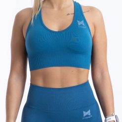 Xtreme Sportswear damski top sportowy niebieski. Niebieskie biustonosze sportowe XTREME, bez wzorów, na fitness i siłownię. Za 99.99 zł.