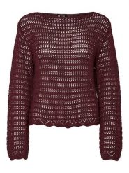 Pieces Sweter "Fallon" w kolorze brązowym rozmiar: XL. Brązowe swetry Pieces, xl, bez wzorów, bez ramiączek. Za 74.81 zł.