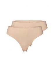 Snocks Stringi w 2-paku Kobiety beżowy, L. Brązowe stringi Snocks, bez wzorów, z materiału. Za 109.95 zł.