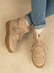 Bellucci Botki zimowe w kolorze khaki rozmiar: 38. Brązowe botki Bellucci, bez wzorów, bez obcasa, bez zapięcia. Za 191.88 zł.