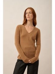 Just Cashmere Kaszmirowy sweter "Abby" w kolorze jasnobrązowym rozmiar: XXL. Brązowe swetry Just Cashmere, xxl, bez wzorów, z kaszmiru, bez ramiączek. Za 456.99 zł.