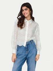 ONLY Koszula Valais 15269568 Biały Loose Fit. Białe koszule ONLY, xl, bez wzorów, z bawełny, bez kołnierzyka, bez ramiączek. Za 169.99 zł.