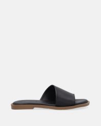 CZARNE KLAPKI DAMSKIE H2849 075 BLACK. Czarne klapki Venezia, bez wzorów, ze skóry, bez obcasa, bez zapięcia. Za 249.00 zł.