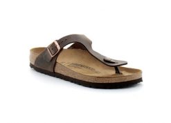 Sandały Birkenstock Gizeh Skóra Olejowana Dorosłych. Brązowe sandały Birkenstock, bez wzorów, z materiału, z otwartym noskiem, bez obcasa, bez zapięcia. Za 556.15 zł.