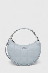 Calvin Klein torebka kolor niebieski. Niebieskie listonoszki Calvin Klein, bez wzorów, z materiału, bez dodatków. Za 579.99 zł.