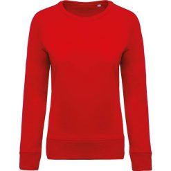 Bluza damska z okrągłym dekoltem z bawełny organicznej Kariban. Czerwone bluzy bez kaptura KARIBAN, bez wzorów, z bawełny, bez kaptura. Za 213.50 zł.