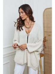 So Cachemire Kardigan "Enouka" w kolorze beżowym rozmiar: S. Brązowe swetry So Cachemire, s, bez wzorów, z wełny, bez ramiączek. Za 175.26 zł.