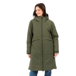 Damska kurtka puchowa Protest Pipit. Zielone kurtki Protest, na zimę, bez wzorów, z puchu, bez kaptura. Za 812.00 zł.