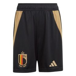 Szorty Belgium 24 Home Kids. Czarne szorty adidas, bez wzorów, z materiału, sportowe. Za 179.00 zł.