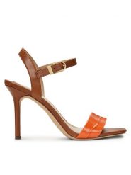 LAUREN RALPH LAUREN Sandały Gwen 802962183001 Brązowy. Brązowe sandały Lauren Ralph Lauren, bez wzorów, ze skóry, bez obcasa, na szpilce, bez zapięcia. Za 629.99 zł.
