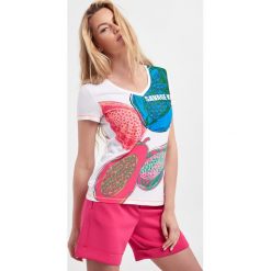 T-shirt Lea SPORTALM. Białe t-shirty Sportalm, z aplikacjami, bez kołnierzyka, bez ramiączek. Za 619.00 zł.