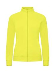 Clique Basic Cardigan Women - Kardigan dresowy w kolorze żółtym odblaskowym. Żółte swetry CLIQUE, m, bez wzorów, z bawełny, bez ramiączek. Za 179.74 zł.