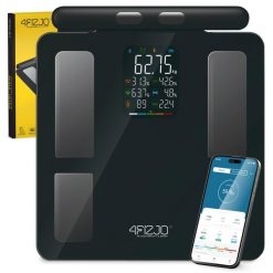 Waga łazienkowa z analizą ciała ULTRA 4FIZJO. Czarne wagi łazienkowe 4FIZJO. Za 155.99 zł.