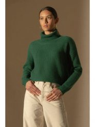 Perfect Cashmere Kaszmirowy sweter "Senge" w kolorze zielonym rozmiar: L. Zielone swetry Perfect Cashmere, l, bez wzorów, z kaszmiru, bez ramiączek. Za 1,262.95 zł.