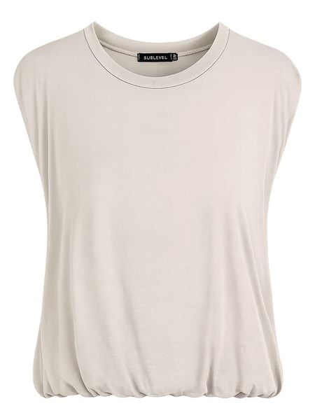 Sublevel Top w kolorze beżowym rozmiar: L/XL. Brązowe topy Sublevel, l, bez wzorów, bez kołnierzyka, bez ramiączek. Za 113.90 zł.