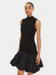 ROTATE Sukienka koktajlowa 113620 Czarny Slim Fit. Czarne sukienki ROTATE, bez wzorów, z syntetyku, wizytowe, bez kołnierzyka, bez ramiączek. Za 829.99 zł.