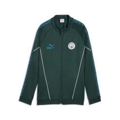 Młodzieżowa kurtka Manchester City KING Anthem PUMA. Niebieskia kurtki Puma, m, bez wzorów, młodzieżowe, bez kaptura. Za 339.00 zł.