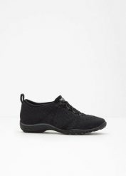 Sneakersy w stylu barefoot z elastyczną podeszwą. Czarne buty sportowe lifestyle bonprix, bez wzorów, sportowe, bez zapięcia. Za 179.99 zł.